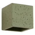Sienas spotgaismeklis QUAD 1xG9/8W/230V betons/zaļš