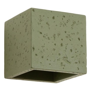 Sienas spotgaismeklis QUAD 1xG9/8W/230V betons/zaļš