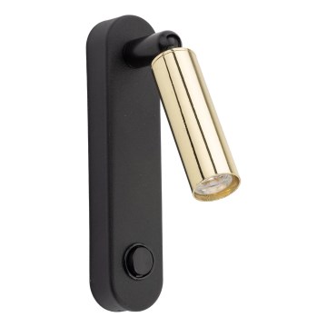 Sienas starmetis ENZO 1xG9/8W/230V melna/zelta