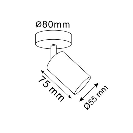 Sienas starmetis GOLDI 1xGU10/10W/230V zelta