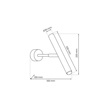 Sienas starmetis MONZA 1xG9/8W/230V melna