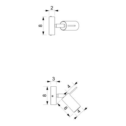 Sienas starmetis PRESTON 1xGU10/MR11/40W/230V balts