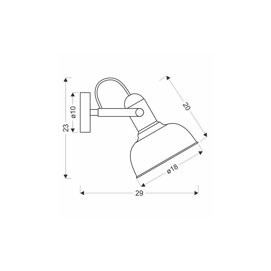 Sienas starmetis RENO 1xE27/40W/230V melns