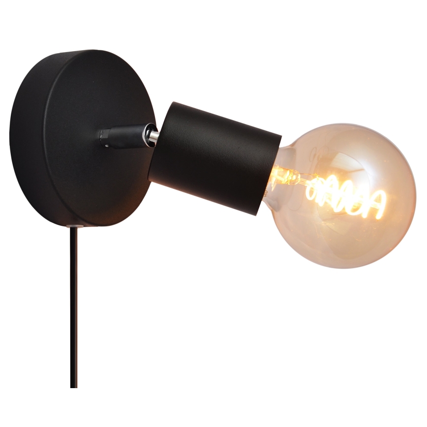 Sienas starmetis TUNE 1xE27/20W/230V melns