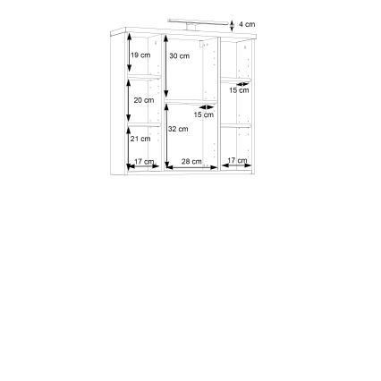 Sienas vannasistabas skapītis ar spoguli VENOM — antracīts/brūns
