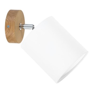 Sienas virziena gaismeklis APRILLIA 1xE27/25W/230V ozols/balts