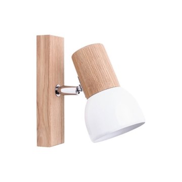 Sienas virziena gaismeklis SVENDA 1xE27/60W/230V, ozola apdare