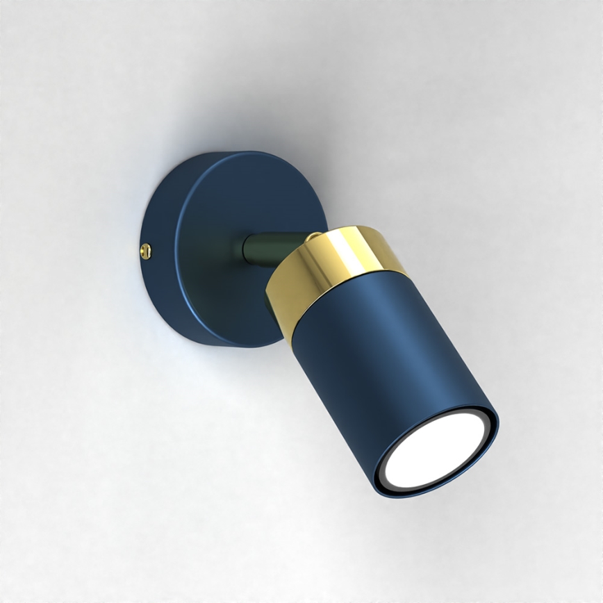 Sienas virziena lampa JOKER 1xGU10/25W/230V, zila/zelta
