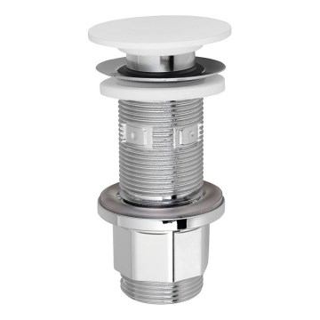 Silfra - izlietnes aizbāžnis Ø 6,7 cm, balts/spīdīgs hroms