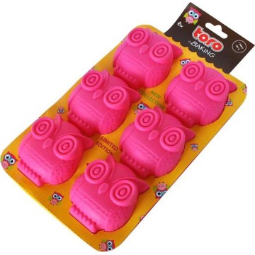 Silikona veidne mafiniem TORO — rozā