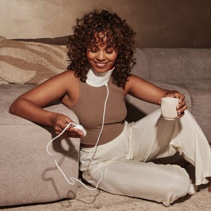 Silk’n - LED RGB terapeitiskā kakla maska LED/5V 2000 mAh balta + tālvadības pults