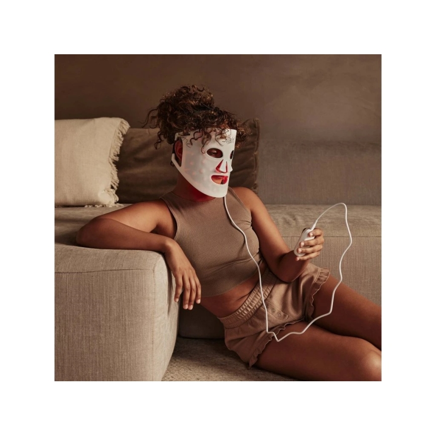 Silk’n - RGB LED terapeitiskā sejas maska LED/5V 2000 mAh balta + tālvadības pults