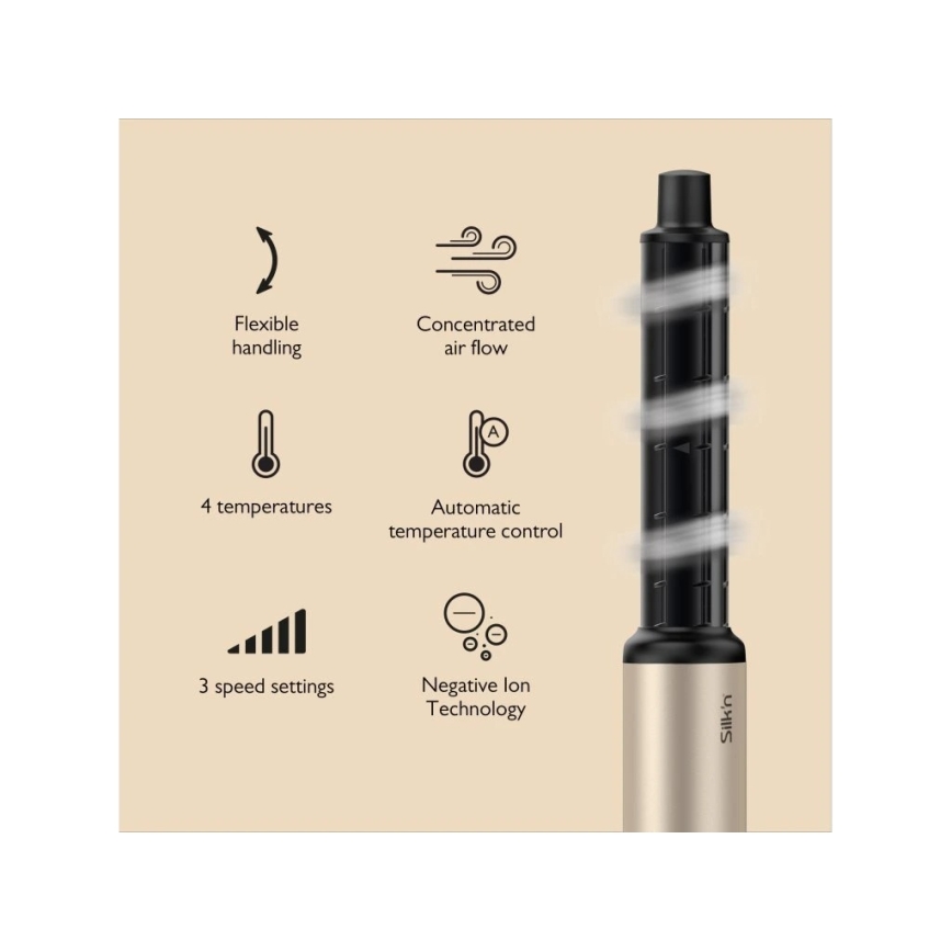 Silk’n - Matu fēns SILKYAIR FLEX 230V melns/zelts