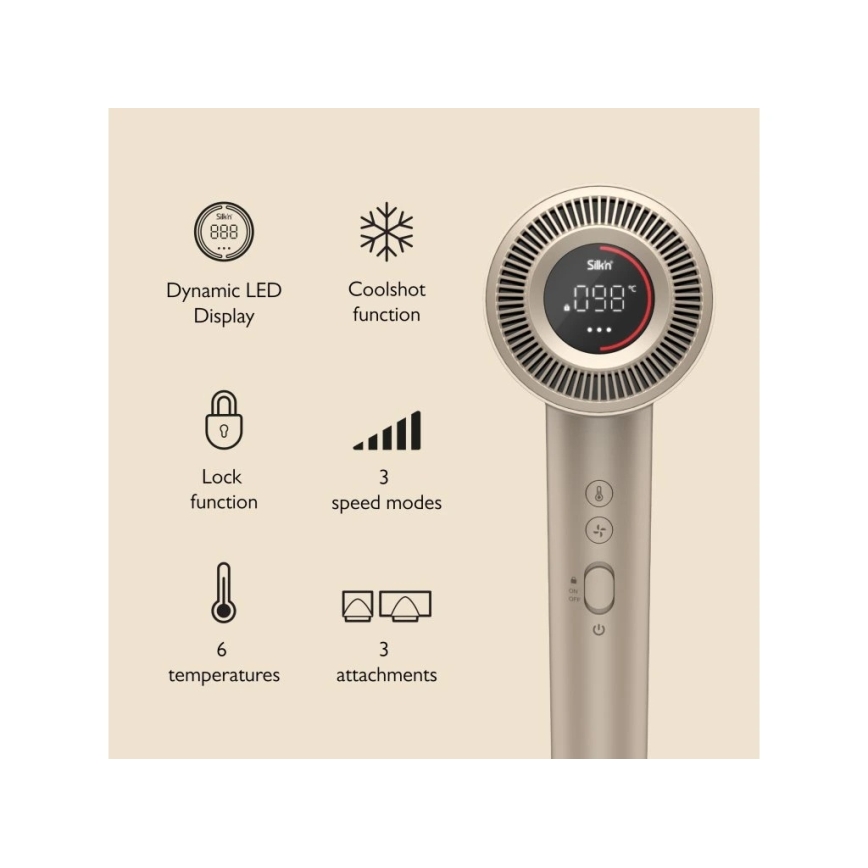 Silk’n - matu fēns SILKYAIR PRO 1600W/230V zelta