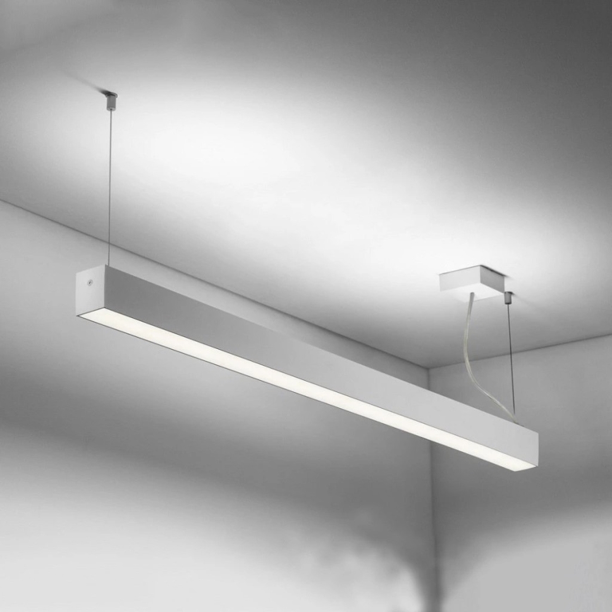 Sinclair - LED Griestu lampa LSM LED/40W/230V 3000K/4000K/5000K 120 cm, sudraba