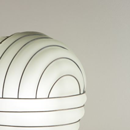 SIRU - Galda lampa CARTESIO 1xE27/60W/230V brūna/balta Venēcijas stikls