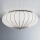 SIRU - Griestu lampa GIOVE 3xE27/60W/230V d. 48 cm matēts hroms/balta Venēcijas stikls