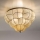 SIRU - Griestu lampa POUFF 3xE27/60W/230V spīdīgi hromēts/bēša Venēcijas stikls