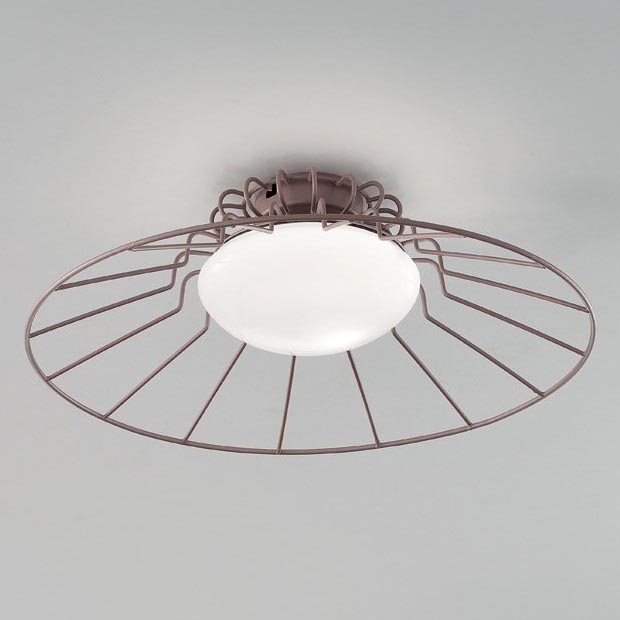 SIRU - Griestu lampa SUNRISE 1xGX53/10W/230V brūna/balta Venēcijas stikls