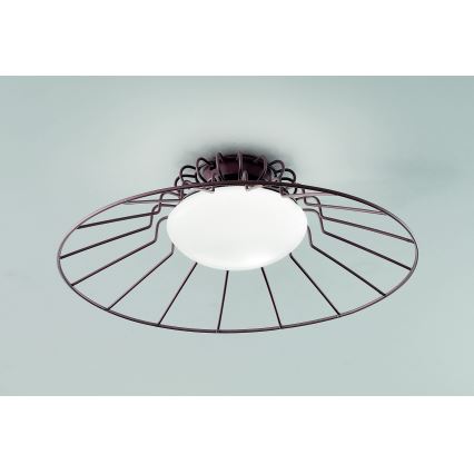 SIRU - Griestu lampa SUNRISE 1xGX53/10W/230V brūna/balta Venēcijas stikls