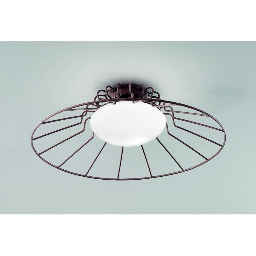SIRU - Griestu lampa SUNRISE 1xGX53/10W/230V brūna/balta Venēcijas stikls