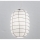 SIRU - Lustra ar auklu LANTERNA 1xE27/60W/230V d. 32 cm melna/balta Venēcijas stikls