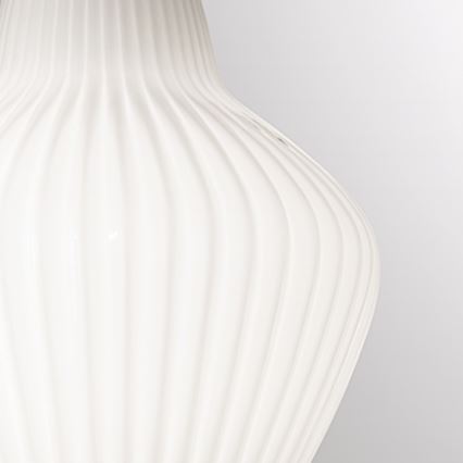 SIRU - Lustra ar auklu LONDON 1xE27/60W/230V balta/spīdīgi hromēts Venēcijas stikls