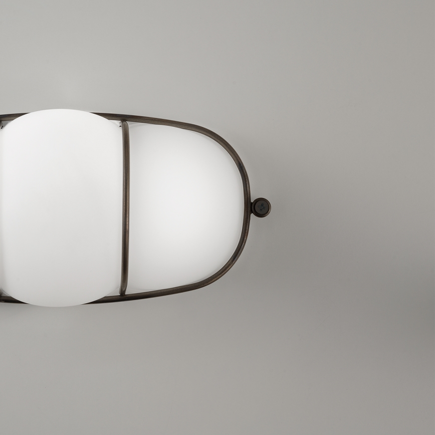 SIRU - Sienas lampa CAGE 1xGX53/10W/230V 22 cm melna/balta Venēcijas stikls