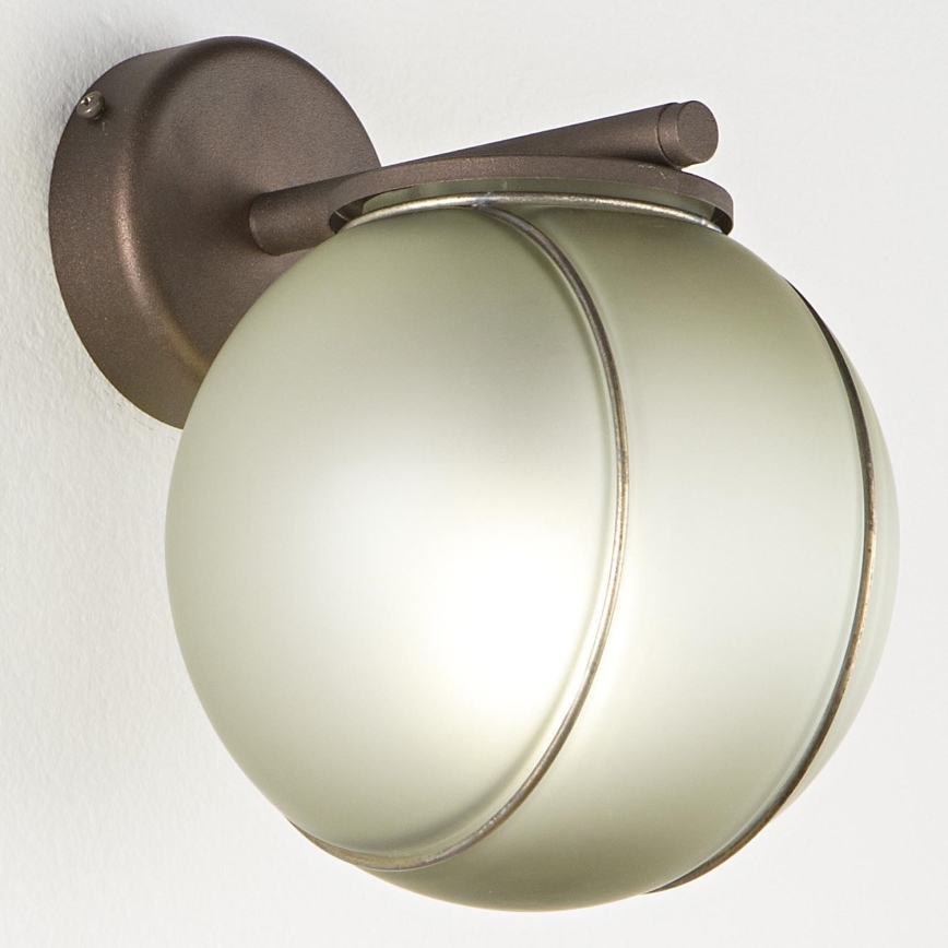 SIRU - Sienas lampa FLORET 1xE14/40W/230V brūna/pelēka Venēcijas stikls