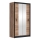 Skapis ar spoguli MIRO 120x215 cm, ozolkoks craft/melns