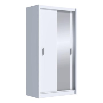 Skapis ar spoguli SABRINA 120x215 cm balts