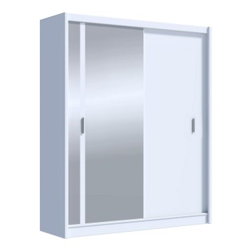 Skapis ar spoguli SABRINA 180x215 cm balts