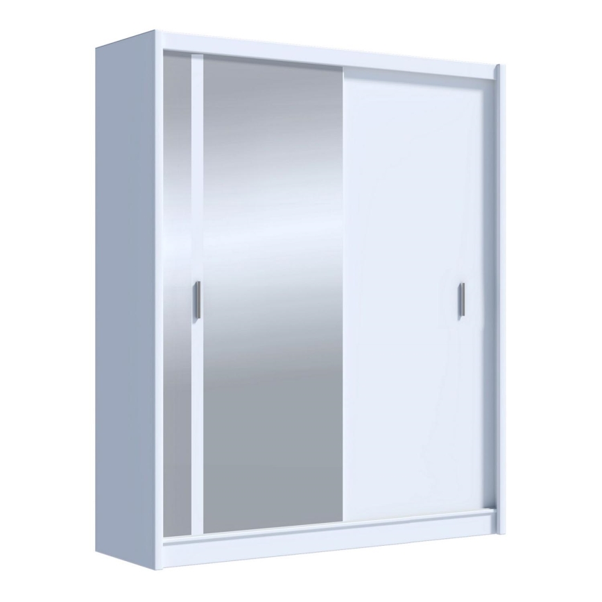 Skapis ar spoguli SABRINA 180x215 cm balts