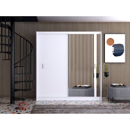 Skapis ar spoguli SABRINA 203x215 cm balts