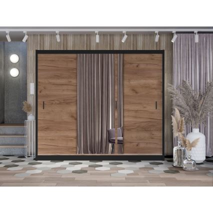 Skapis ar spoguli SABRINA 250x215 cm, ozolkoks craft