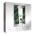 Skapis ar spoguli SANNA 200x215 cm balts