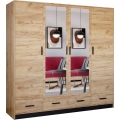 Skapis ar spoguli SANNA 200x215 cm ozola craft