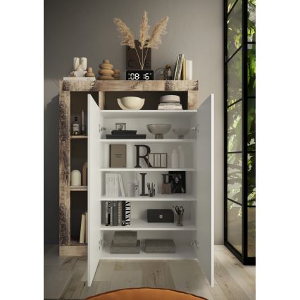 Skapis LENOR balts/kļava