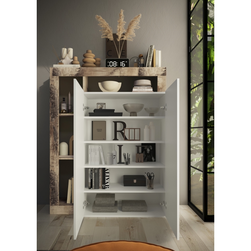 Skapis LENOR balts/kļava