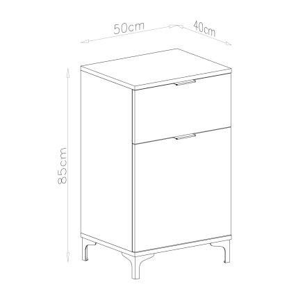 Skapītis ar atvilktni LORA bēšs