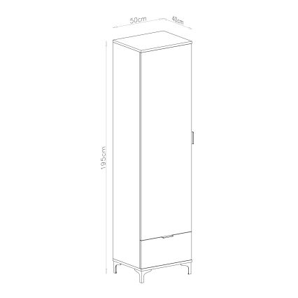 Skapītis ar atvilktni LORA, bēšs