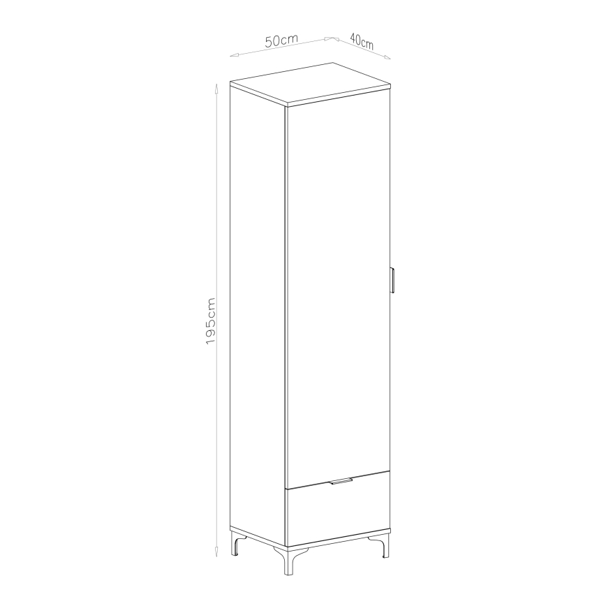 Skapītis ar atvilktni LORA, bēšs