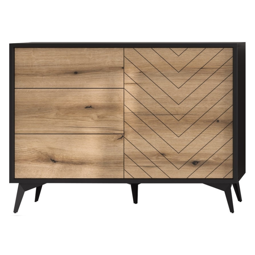 Skapītis DIAMOND 77x104 cm melna/ozols evoke