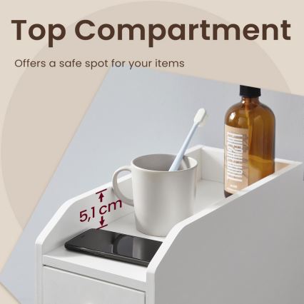 Skapītis ZURI, balts