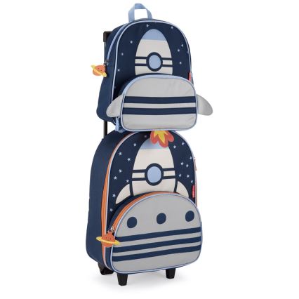 Skip Hop - Bērnu ceļojumu koferis SPARK STYLE kosmosa raķete