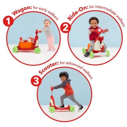 Skip Hop - Skrejritenis 3in1 ZOO lapsa 3xAAA