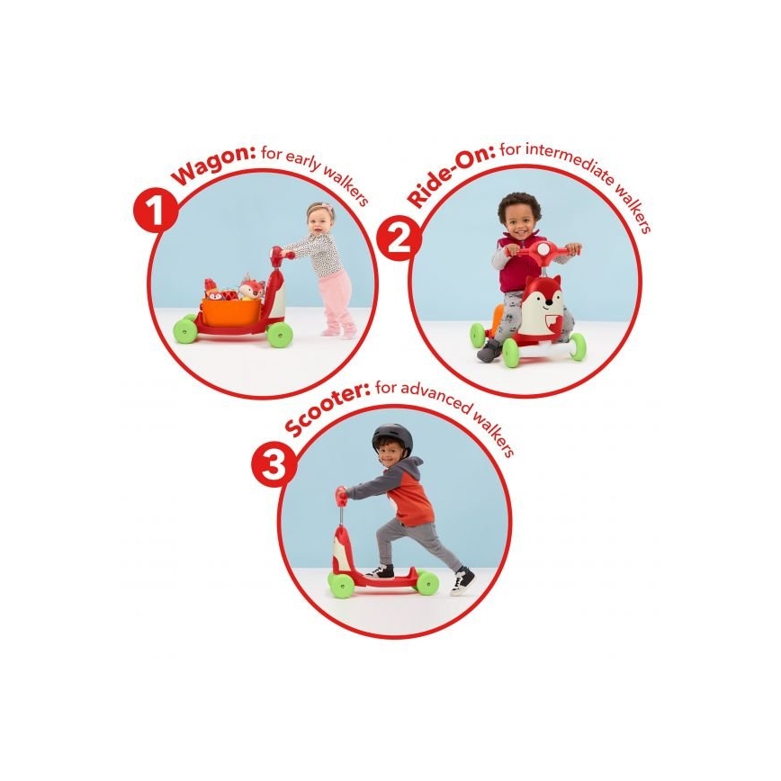 Skip Hop - Skrejritenis 3in1 ZOO lapsa 3xAAA