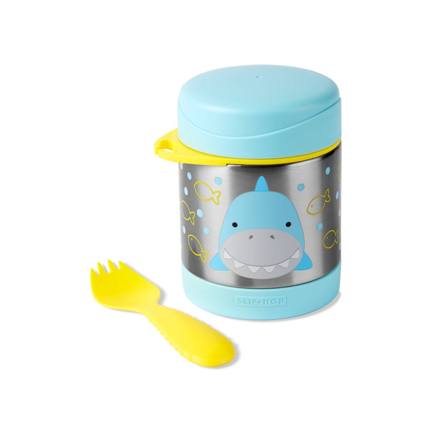 Skip Hop - Termo pārtikas trauks ar karoti/dakšiņu ZOO 325 ml, haizivs