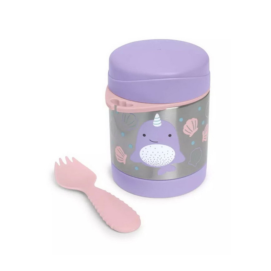 Skip Hop - Termo pārtikas trauks ar karoti/dakšiņu ZOO 325 ml, narvalis