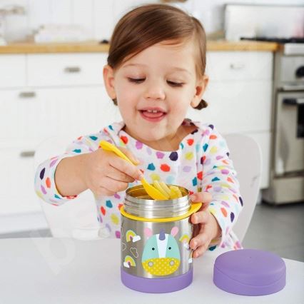 Skip Hop - Termo pārtikas trauks ar karoti/dakšiņu ZOO 325 ml, vienradzis